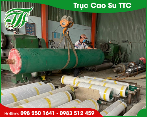 Trục cao su ngành xeo giấy